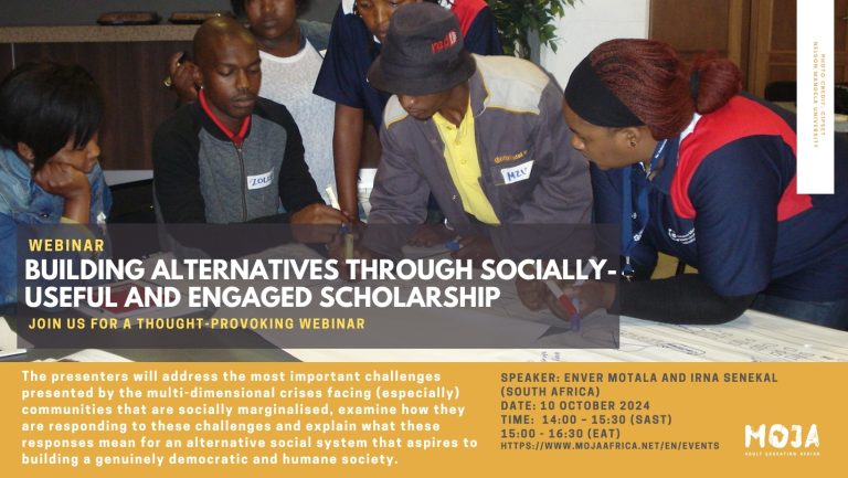 Webinar Building alternatives through socially useful and engaged scholarship